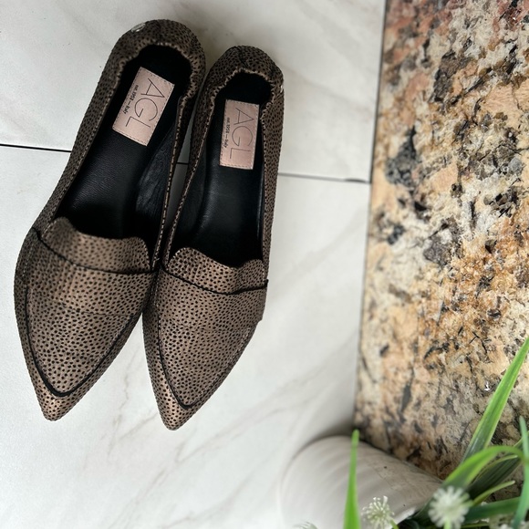 AGL Brown Loafers with White Sole - Picture 3 of 11